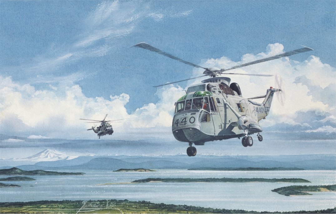 443 Squadron Sea Kings returning to Sidney